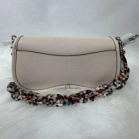 Coach Wavy Dinky Bag Shoulder Crossbody Coachtopia Leather CK113 Cloud Chalk NWT - Picture 4 of 10